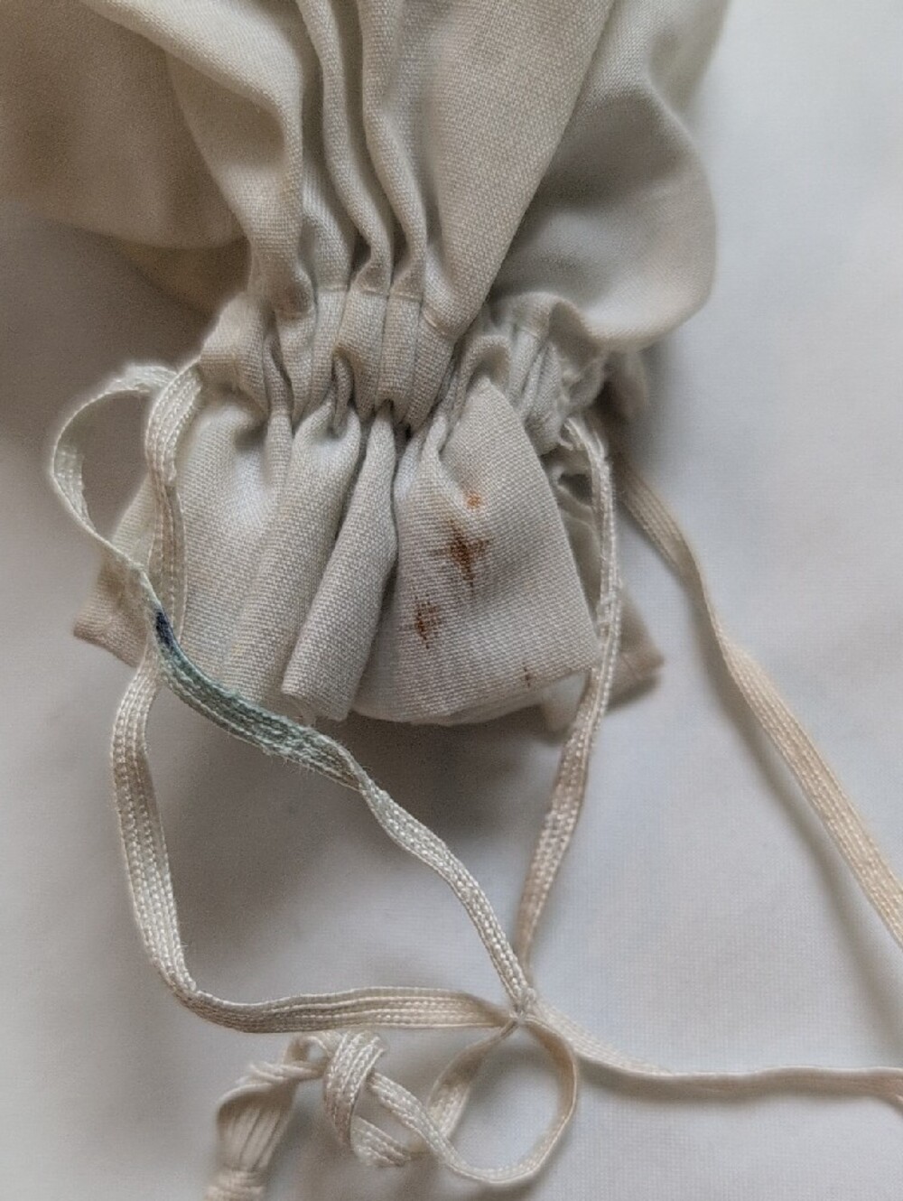 Ivory Drawstring Pouch Bag - Picture 2 of 2